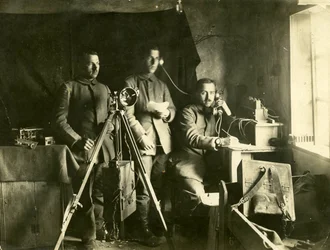Operador de teléfono de la Primera Guerra Mundial Alemana, c.1913